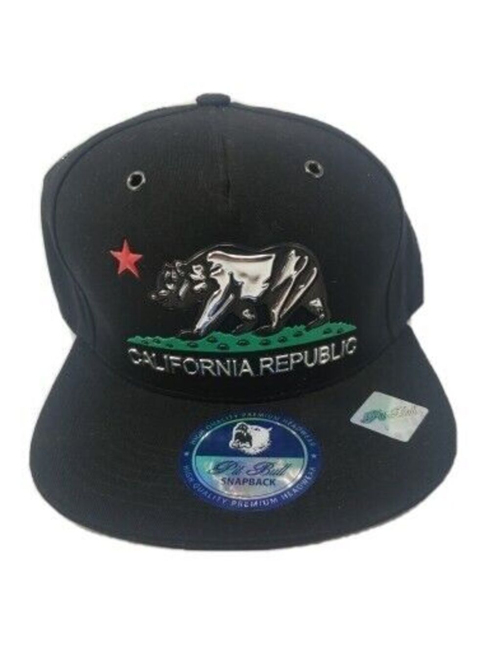 California Republic Pit Bull Snapback Hat Cali Bear NEW Black Collectible